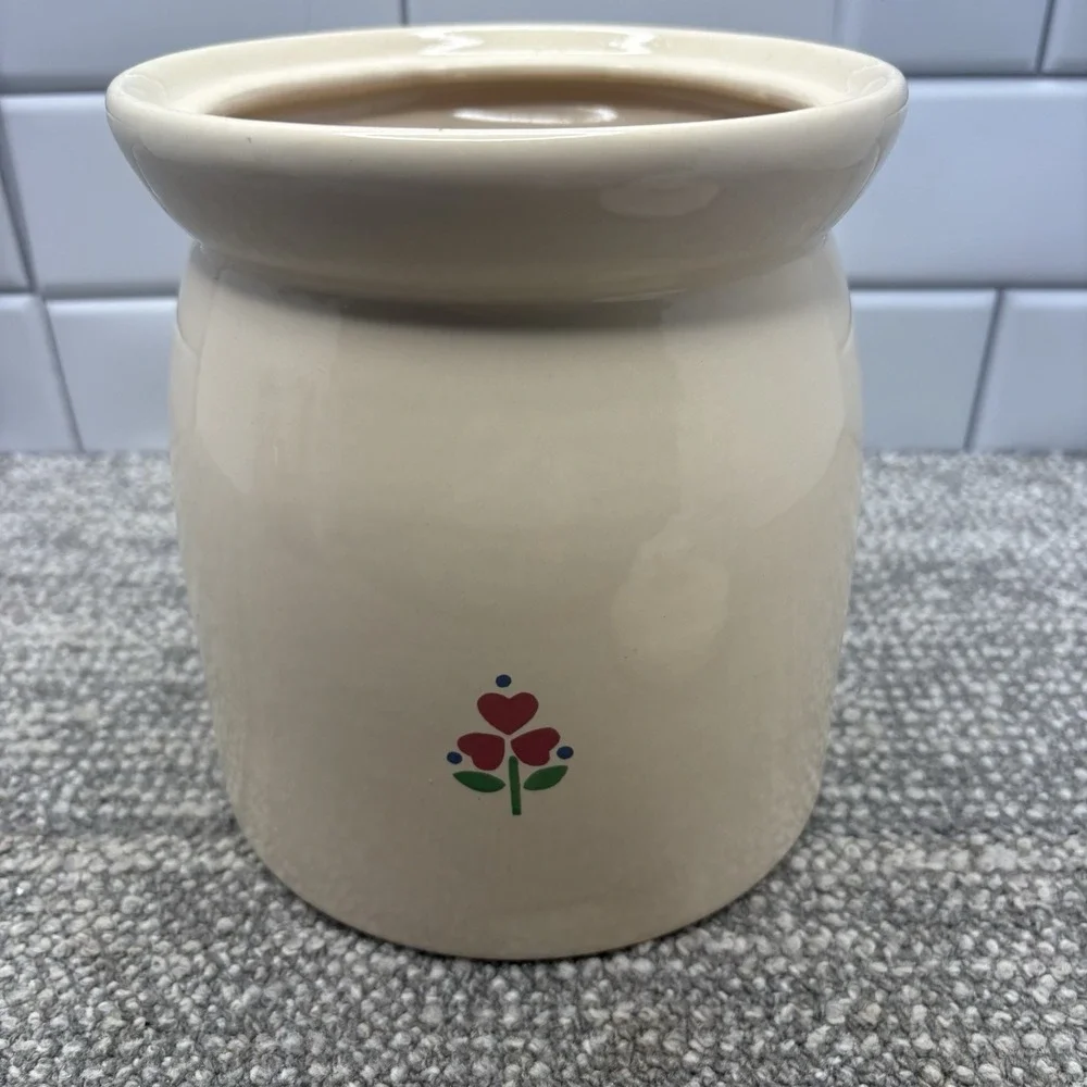 Country Quilt Canister VTG Ceramic Made In Mexico Lofisa Cottage Core Ducks Cats